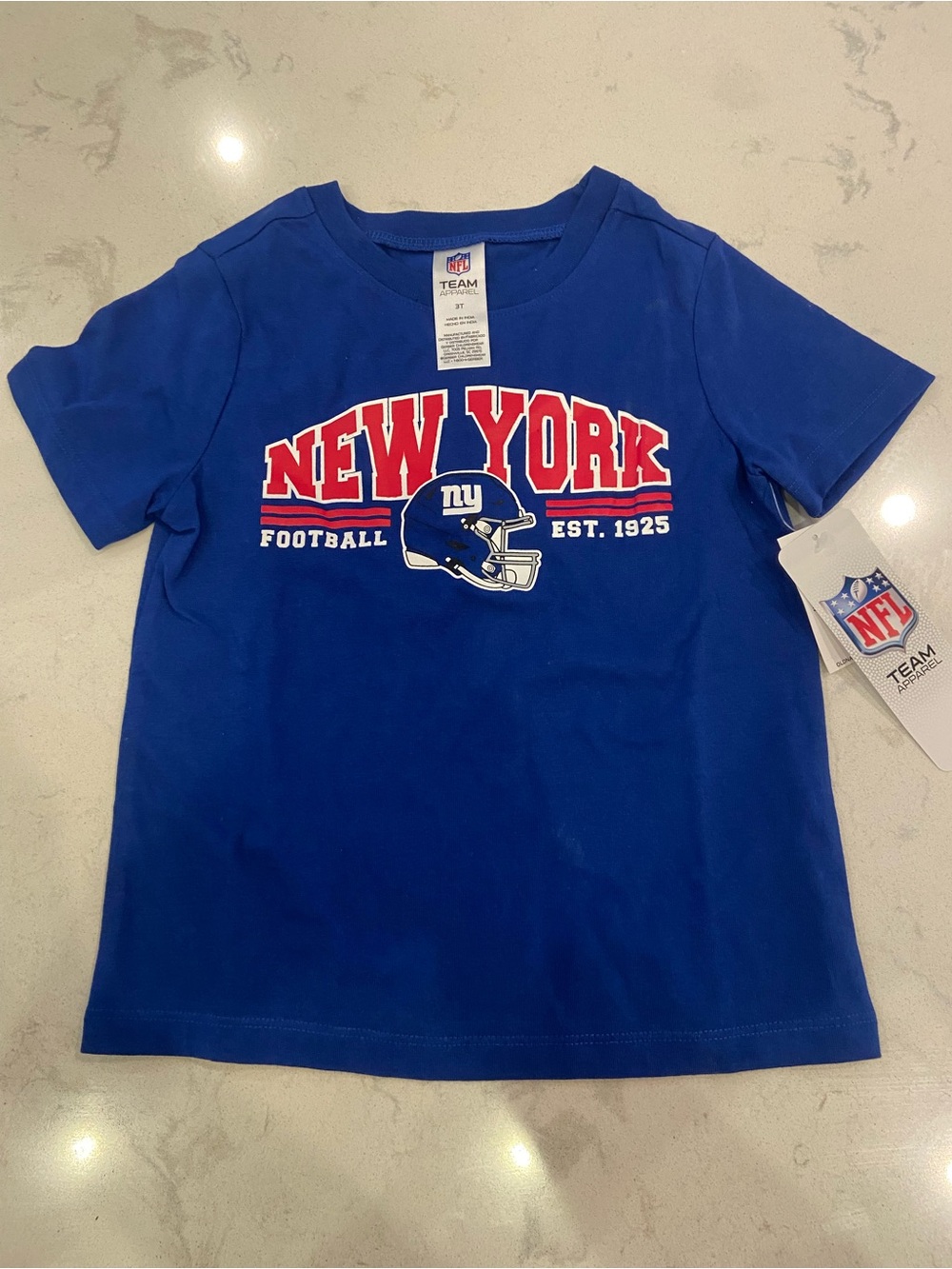 Kids' New York Football Short Sleeve Tee - Royal Blue